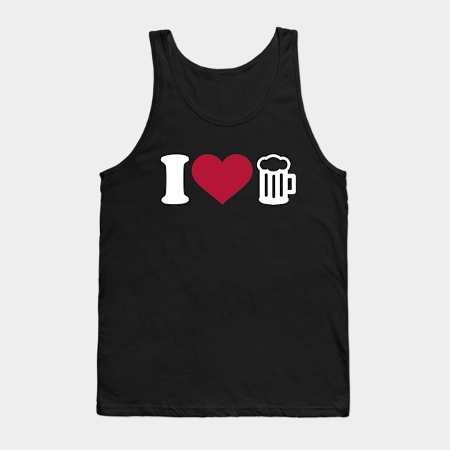 I love Beer Tank Top by Designzz